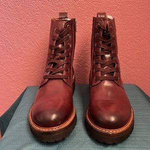 Frye Ella Moto Lace Up Boot